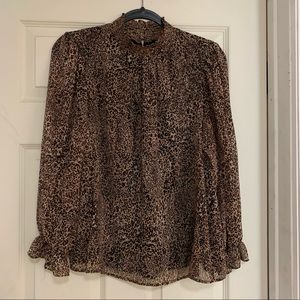 1.State leopard print blouse